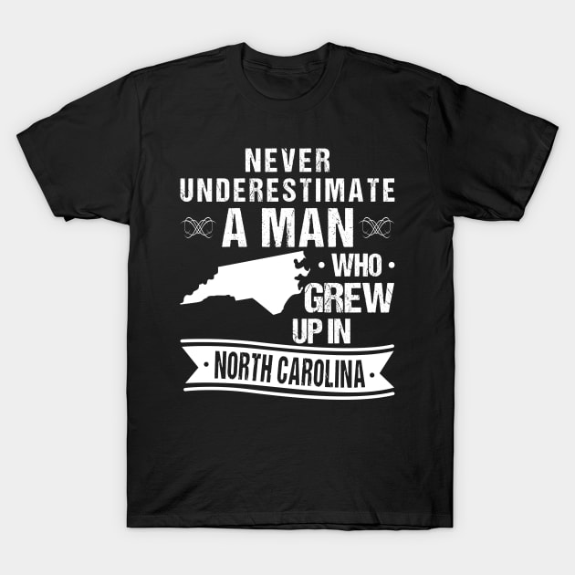 Vintage North Carolina Map T-Shirt by Humbas Fun Shirts